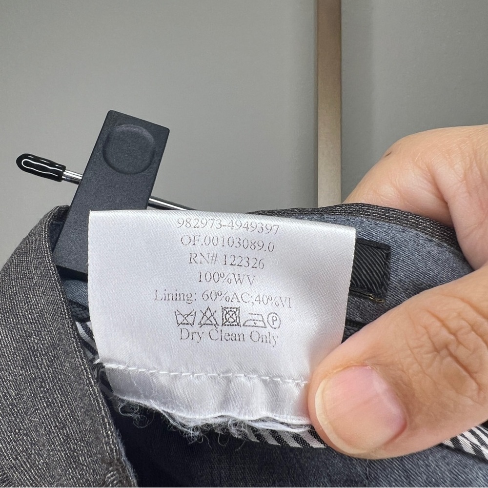 J. Hilburn Custom Vitale Barberis Wool Brown Plaid Pleated Dress Pants 34x30 - Picture 8 of 9
